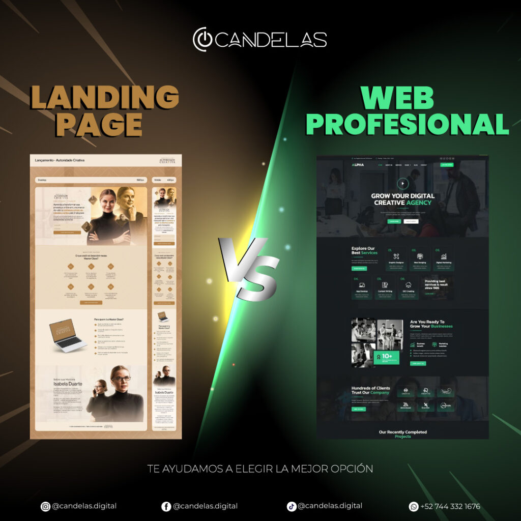 Landing Page VS Página Profesional